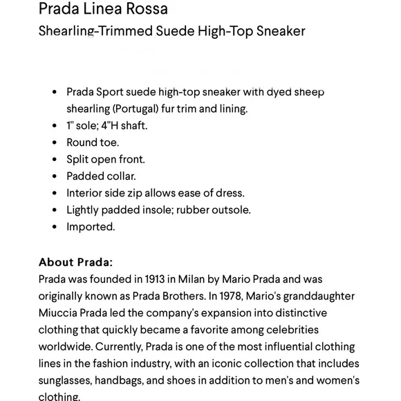 Prada Linea Rossa Shearling High Top Sneakers boots - Picture 13 of 13